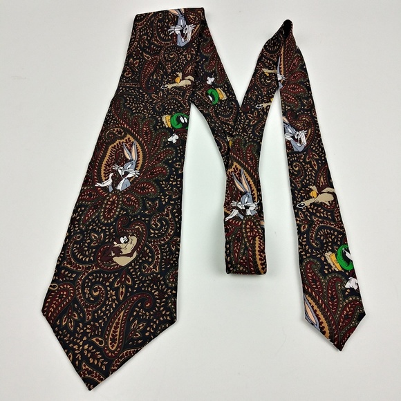 Looney Tunes Mania Bugs Bunny Silk Tie Handmade - Picture 4 of 8